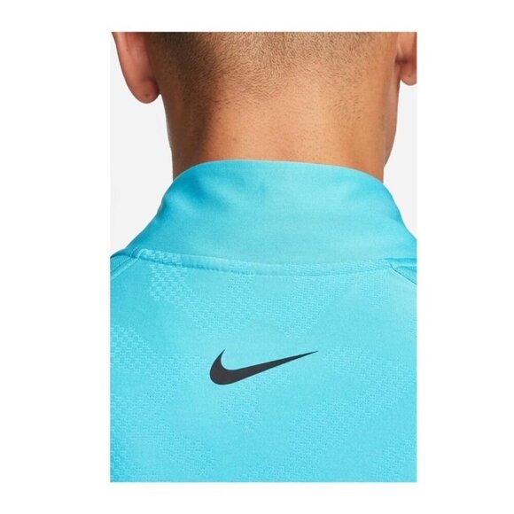 Nike Mens Blue Zip Up Dri FIT Moisture Wick Golf Tour Shirt Plus Sz 3XL New - Picture 5 of 12